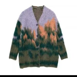 Multicolor Fuzzy Women's Sweater